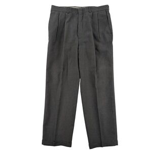 Vintage Cambridge Classics Dress Pants Mens 36x30 Gray Pleated Cuffed Office